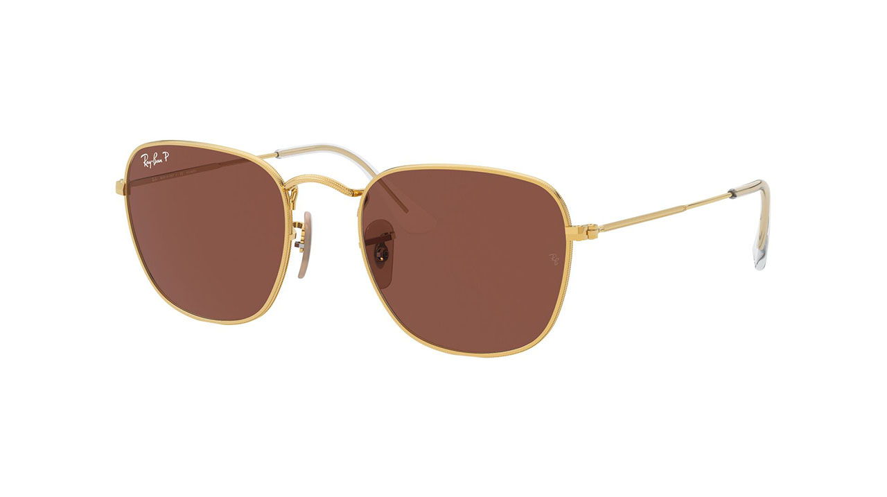 Paire de lunettes de soleil Ray-ban Rb3857 couleur or - Côté à angle - Doyle
