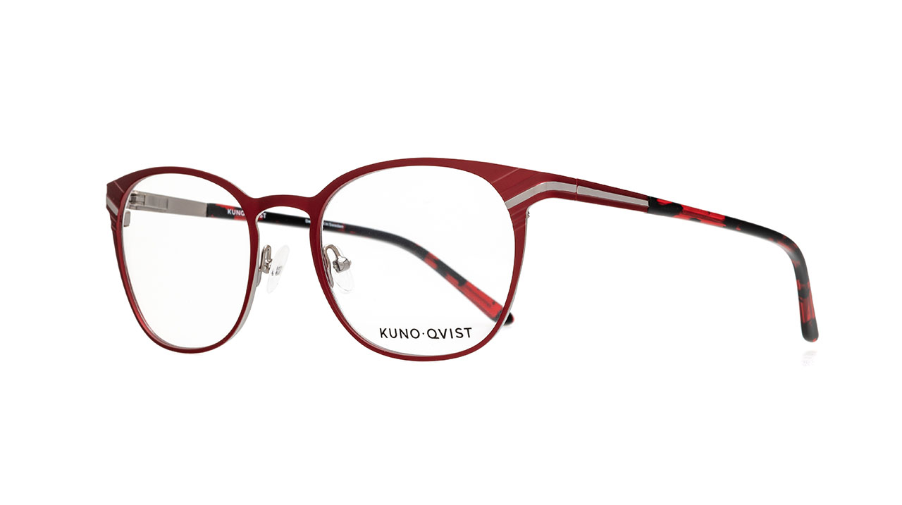 Paire de lunettes de vue Kunoqvist Myntha couleur rouge - Côté à angle - Doyle