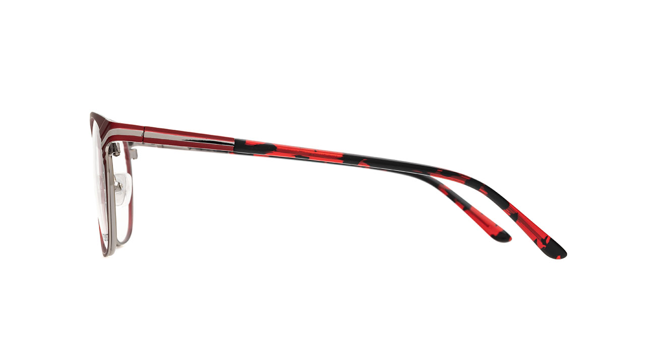 Paire de lunettes de vue Kunoqvist Myntha couleur rouge - Côté droit - Doyle