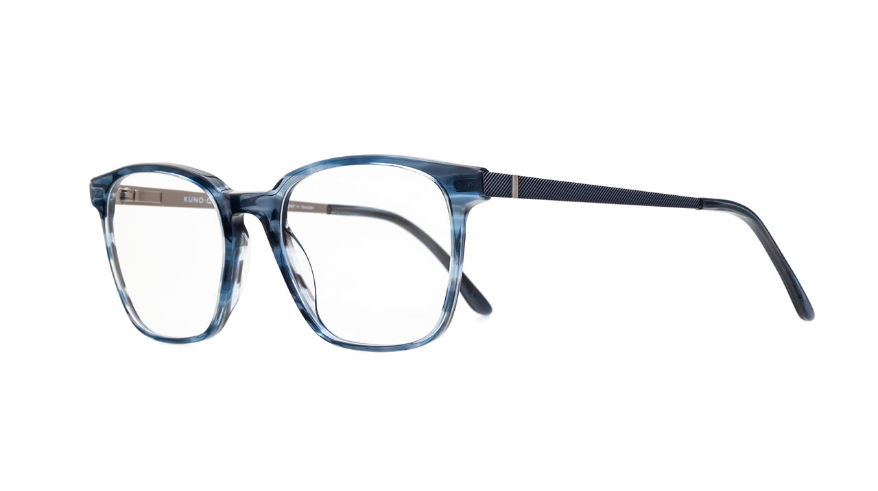 Paire de lunettes de vue Kunoqvist Stundar couleur marine - Côté à angle - Doyle