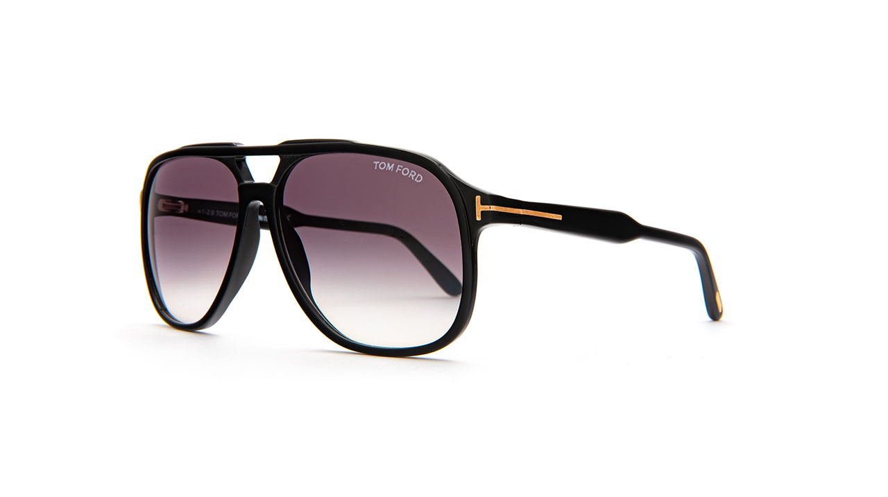 Paire de lunettes de soleil Tom-ford Tf753 /s couleur noir - Côté à angle - Doyle