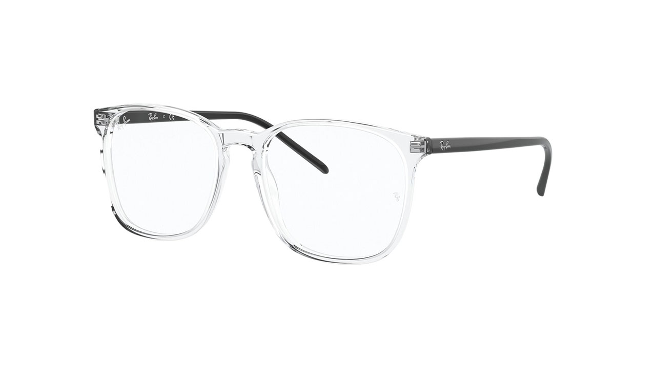 Paire de lunettes de vue Ray-ban Rx5387 couleur cristal - Côté à angle - Doyle