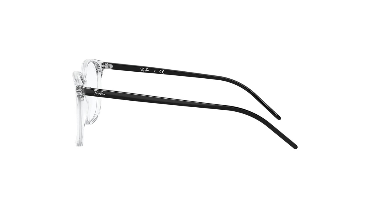Paire de lunettes de vue Ray-ban Rx5387 couleur cristal - Côté droit - Doyle