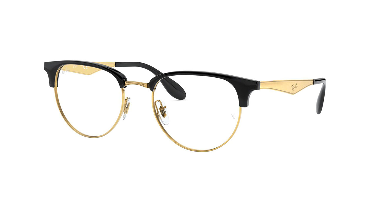 Paire de lunettes de vue Ray-ban Rx6396 couleur noir - Côté à angle - Doyle
