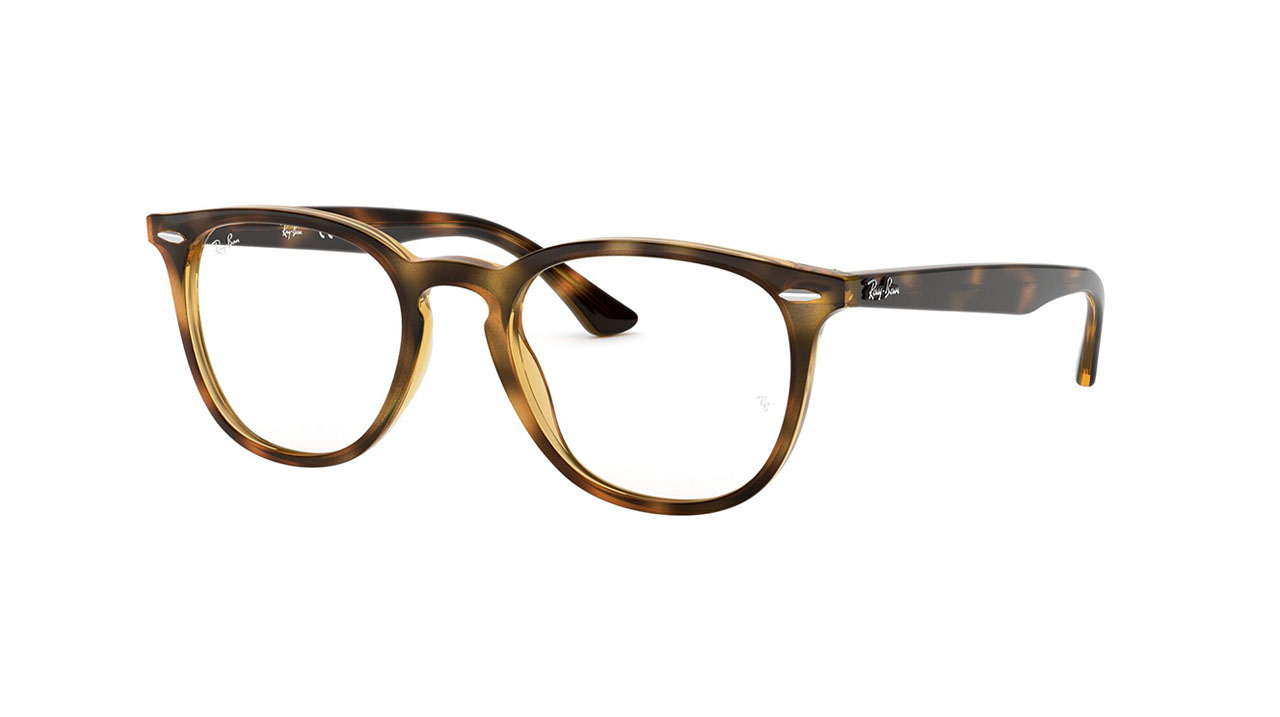 Paire de lunettes de vue Ray-ban Rx7159 couleur brun - Côté à angle - Doyle