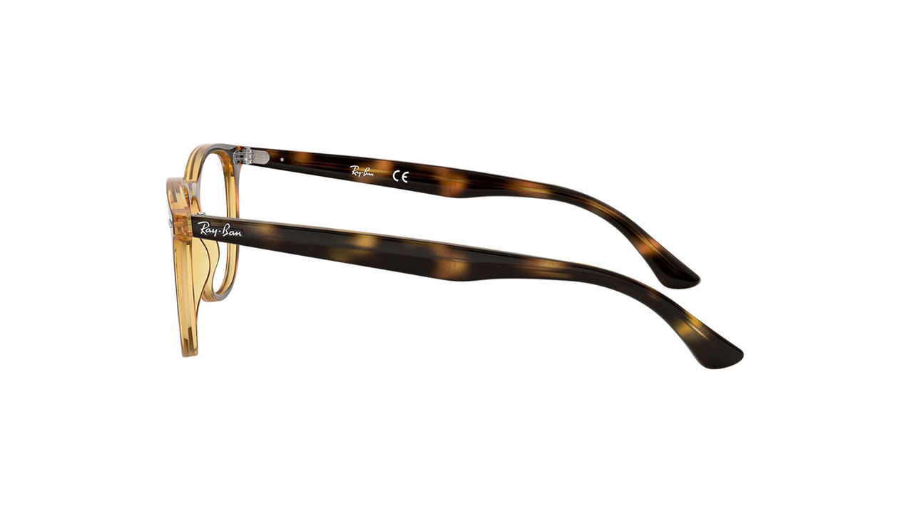 Paire de lunettes de vue Ray-ban Rx7159 couleur brun - Côté droit - Doyle