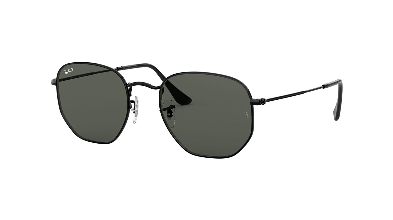 Paire de lunettes de soleil Ray-ban Rb3548n couleur noir - Côté à angle - Doyle