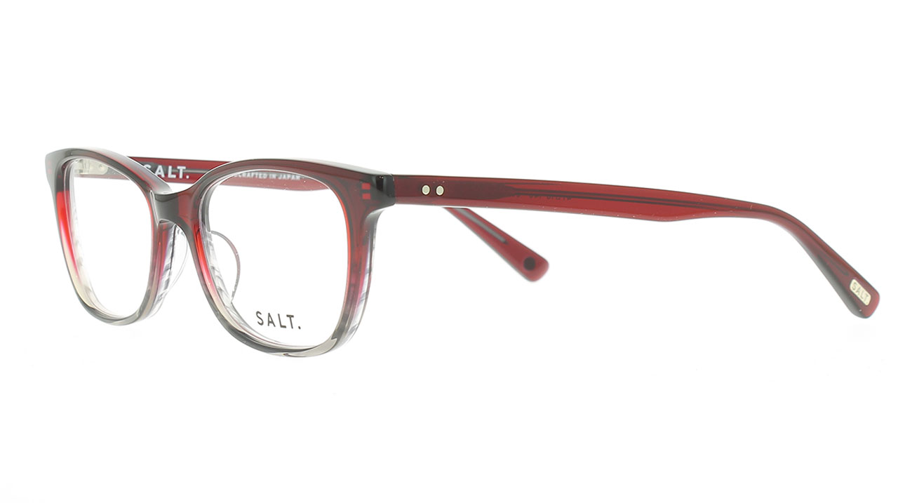 Paire de lunettes de vue Salt Cookie couleur rouge - Côté à angle - Doyle
