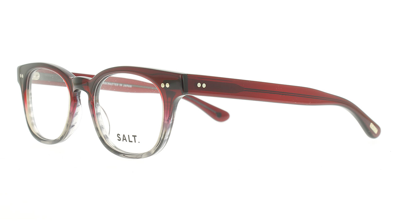 Paire de lunettes de vue Salt Landry couleur rouge - Côté à angle - Doyle