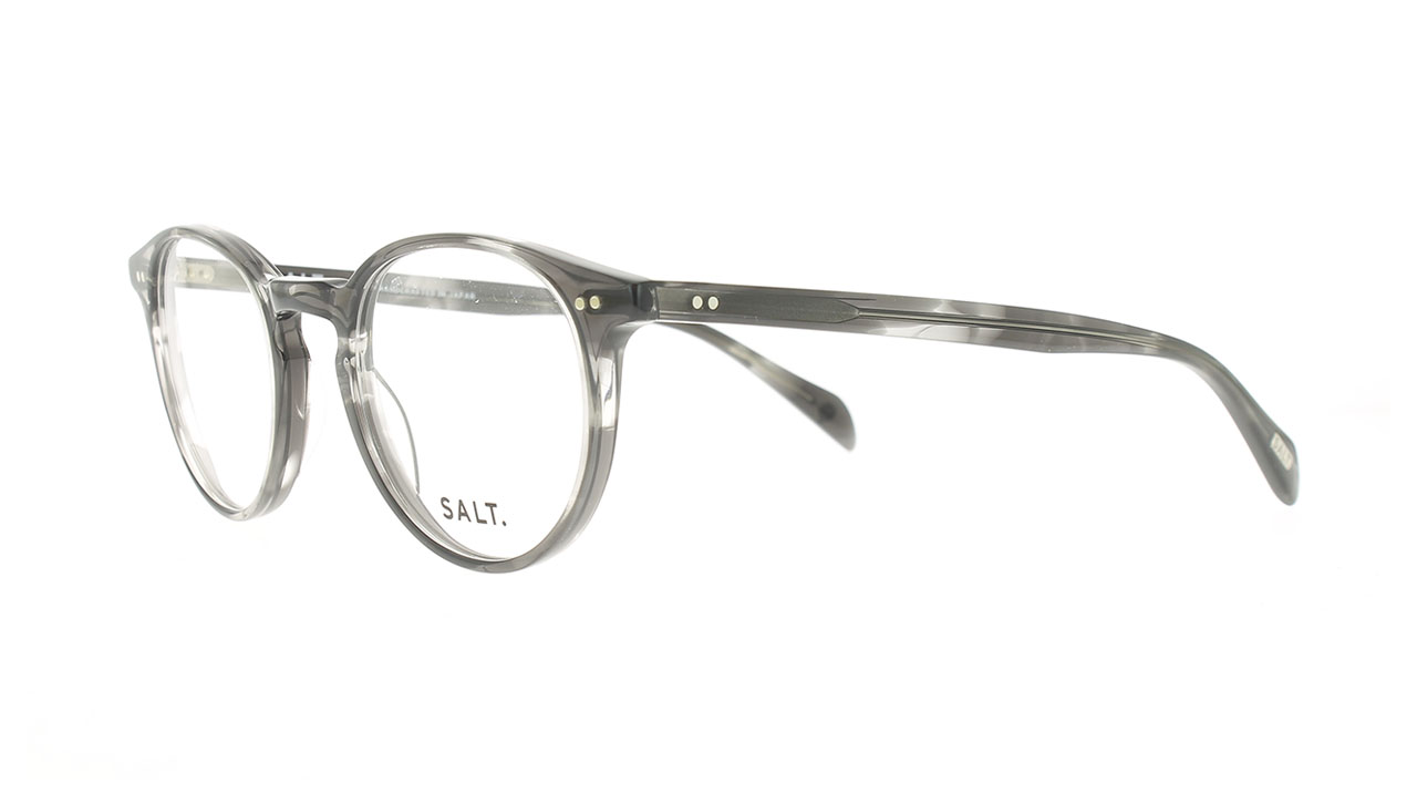 Paire de lunettes de vue Salt Turtle couleur gris - Côté à angle - Doyle