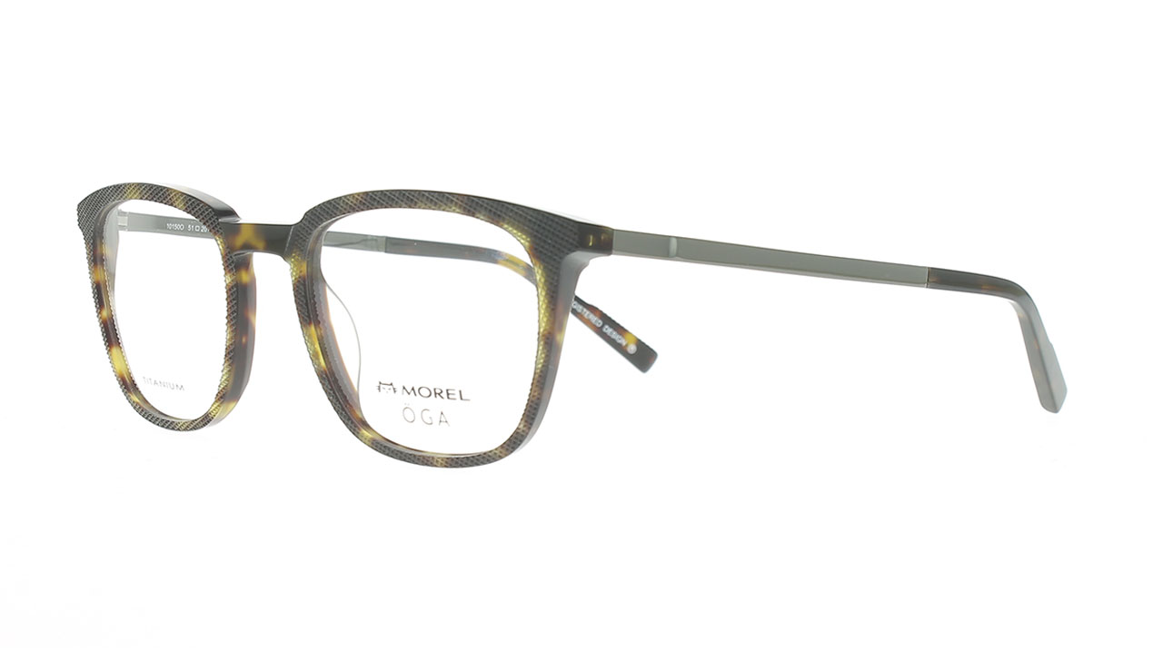 Paire de lunettes de vue Oga 10150o couleur brun - Côté à angle - Doyle