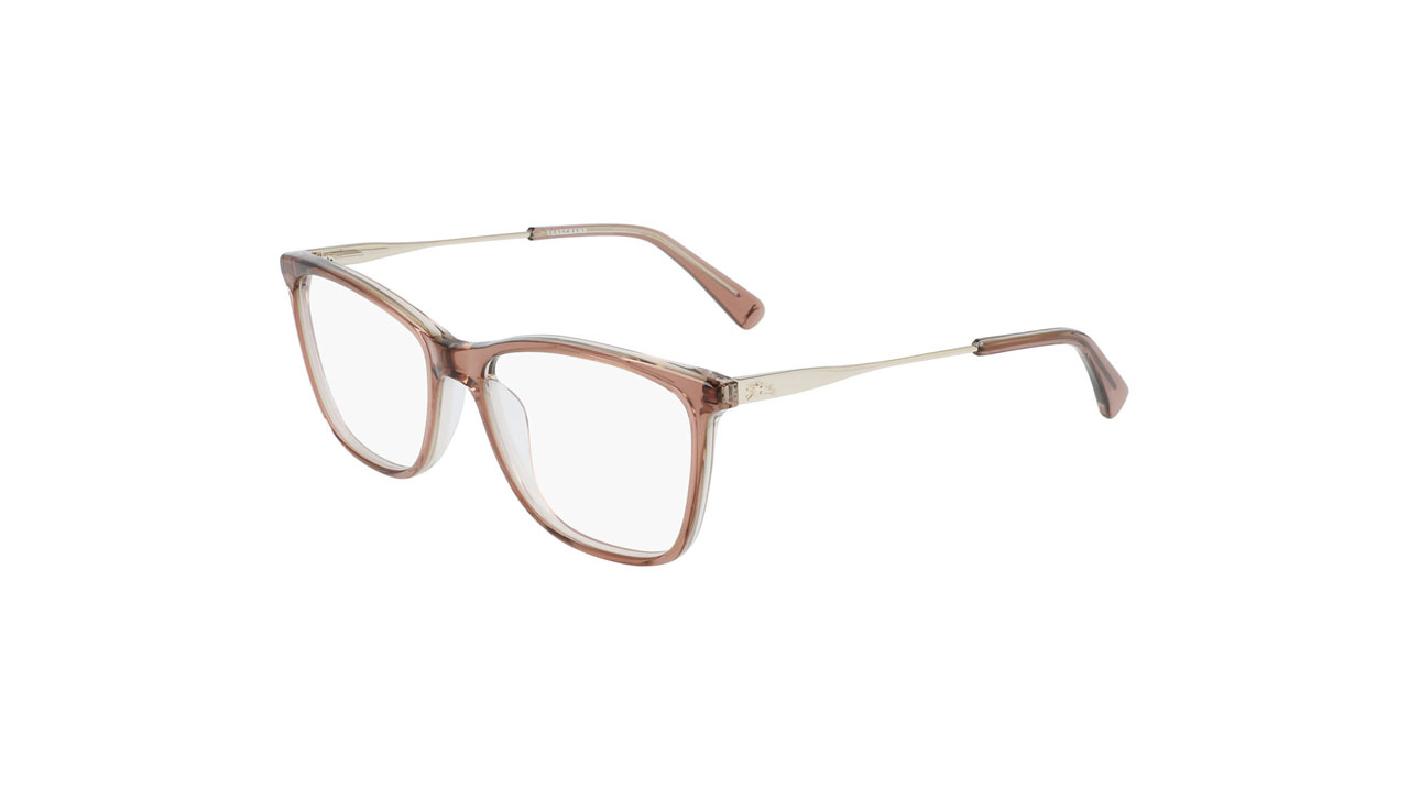 Paire de lunettes de vue Longchamp Lo2674 couleur sable - Côté à angle - Doyle