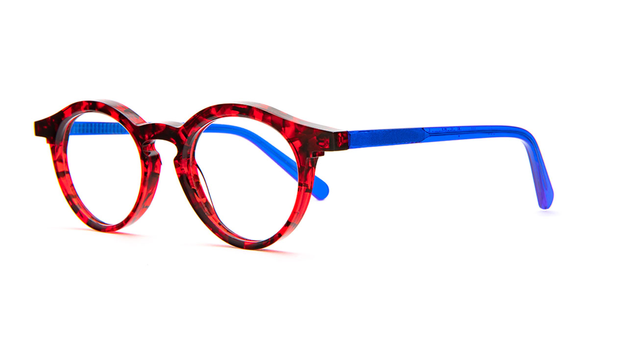 Paire de lunettes de vue Matttew Alba couleur rouge - Côté à angle - Doyle