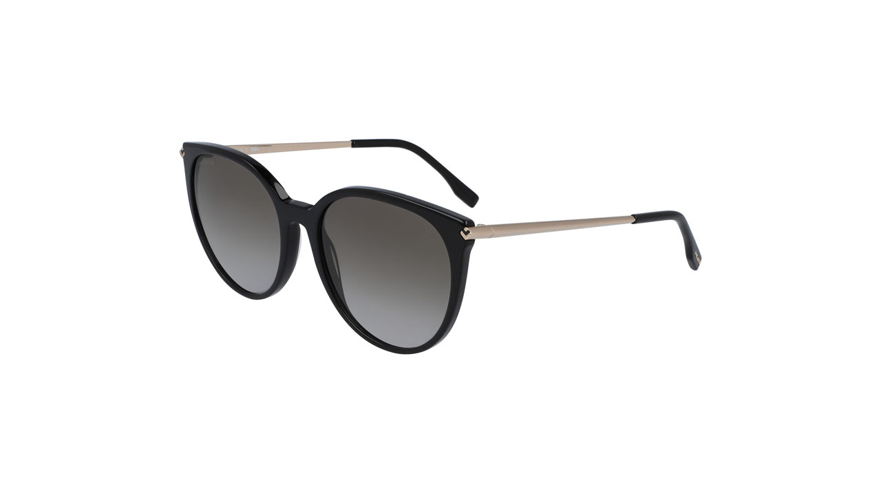Paire de lunettes de soleil Lacoste L928s couleur noir - Côté à angle - Doyle