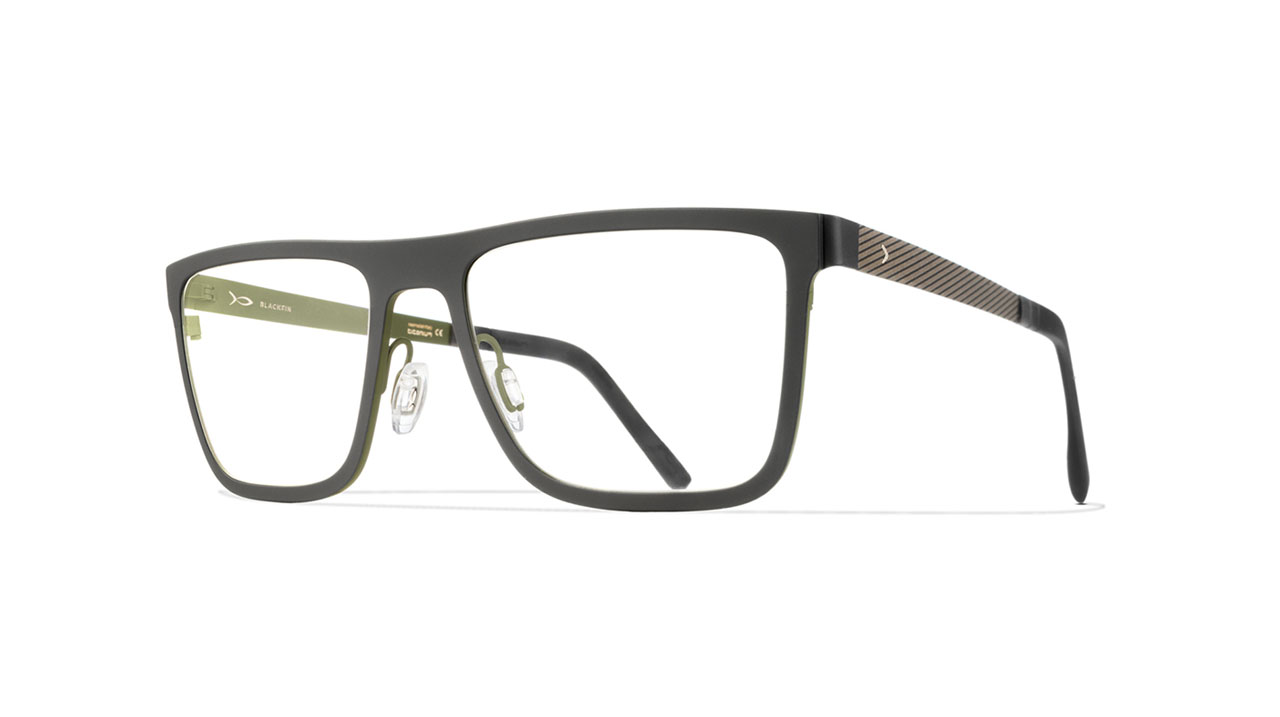 Paire de lunettes de vue Blackfin Bf909 west derby couleur noir - Côté à angle - Doyle