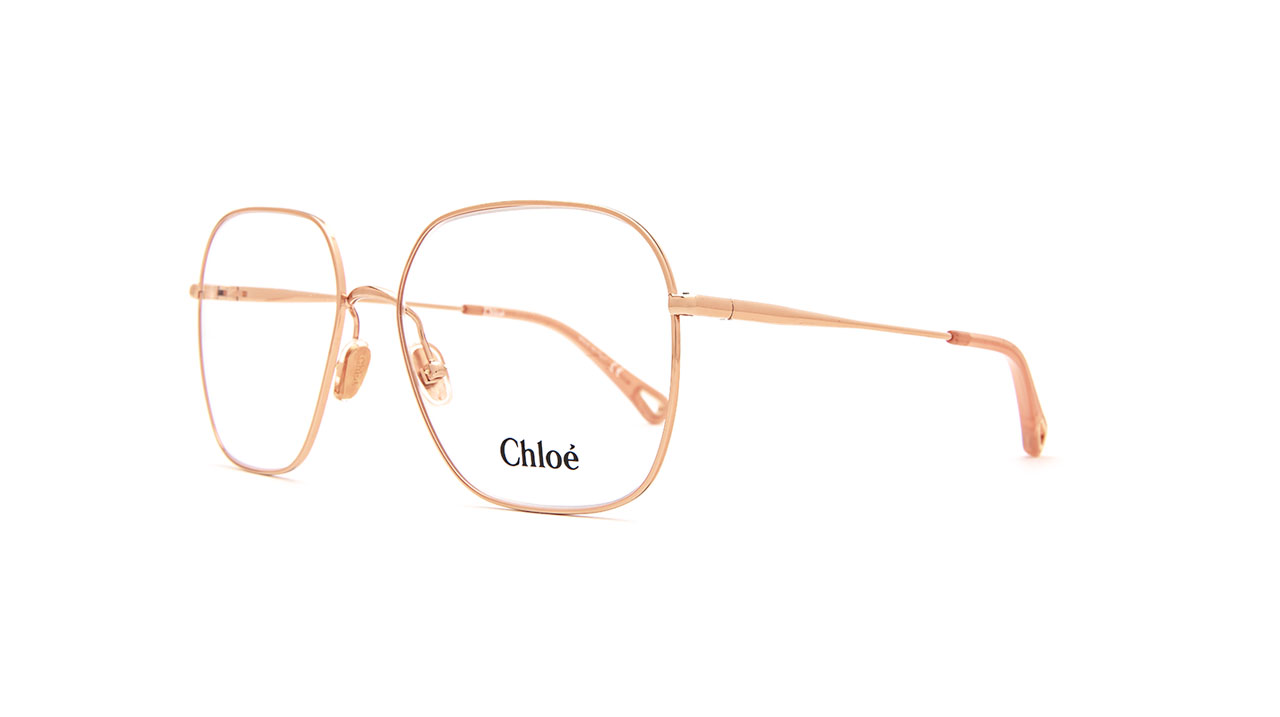 Paire de lunettes de vue Chloe Ch0023o couleur or rose - Côté à angle - Doyle