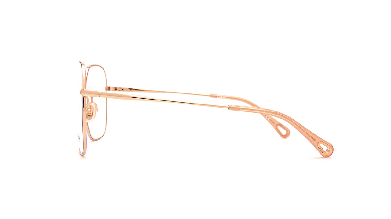 Paire de lunettes de vue Chloe Ch0023o couleur or rose - Côté droit - Doyle