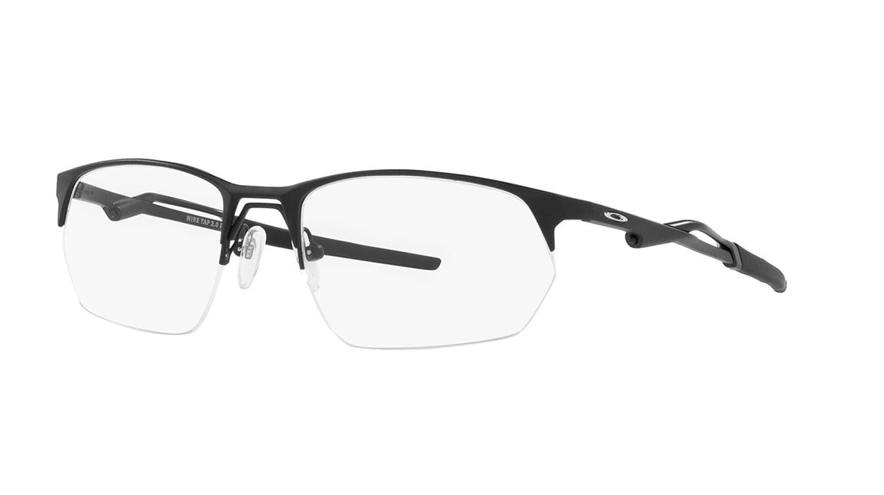 Paire de lunettes de vue Oakley Wire tap 2.0 ox5152-0154 couleur noir - Côté à angle - Doyle