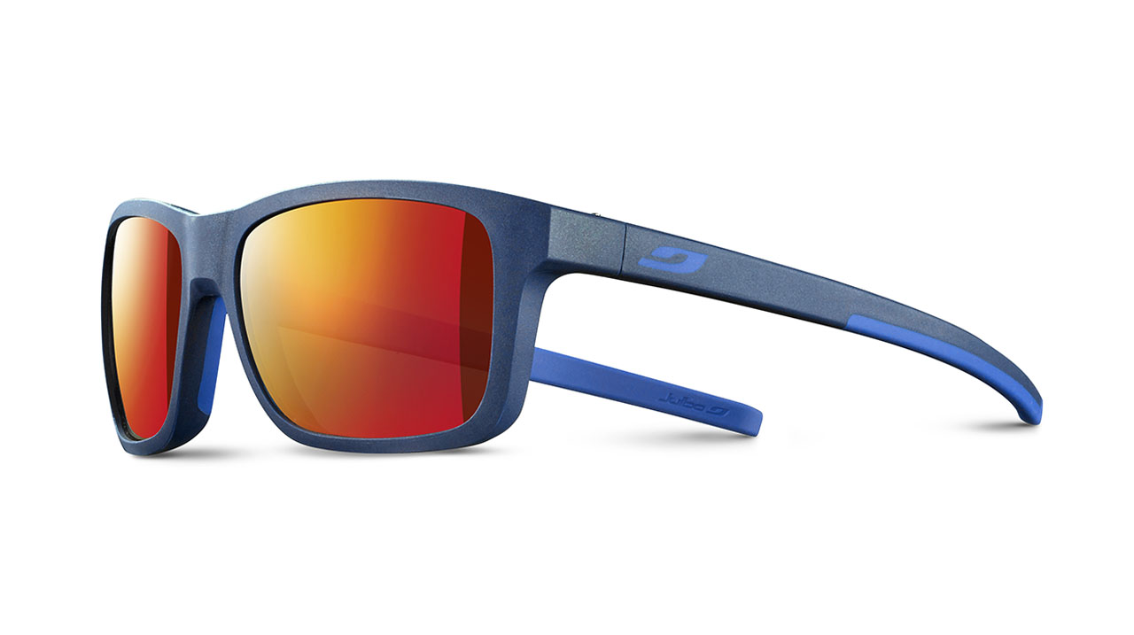 Paire de lunettes de soleil Julbo Js514 line couleur bleu - Côté à angle - Doyle