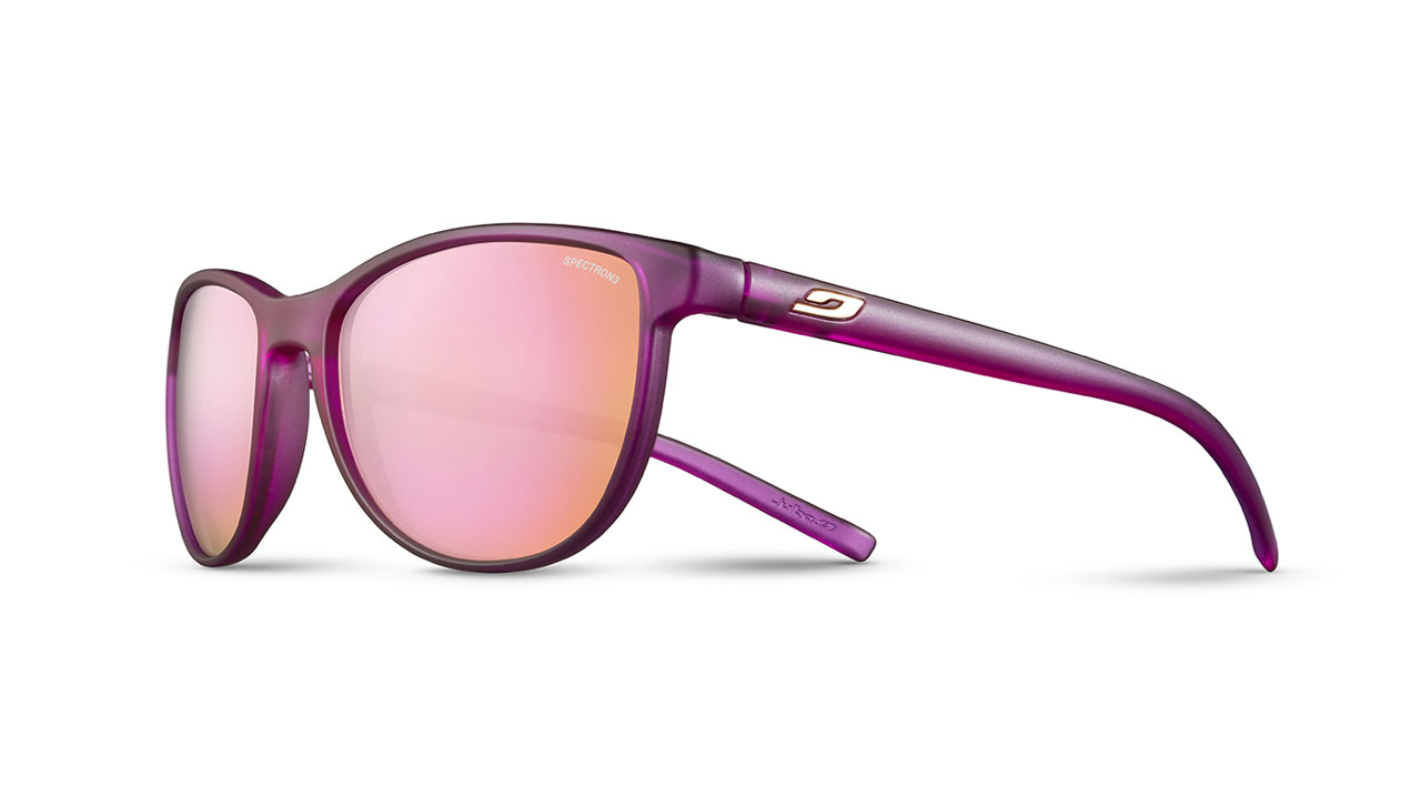 Paire de lunettes de soleil Julbo Js543 idol couleur mauve - Côté à angle - Doyle