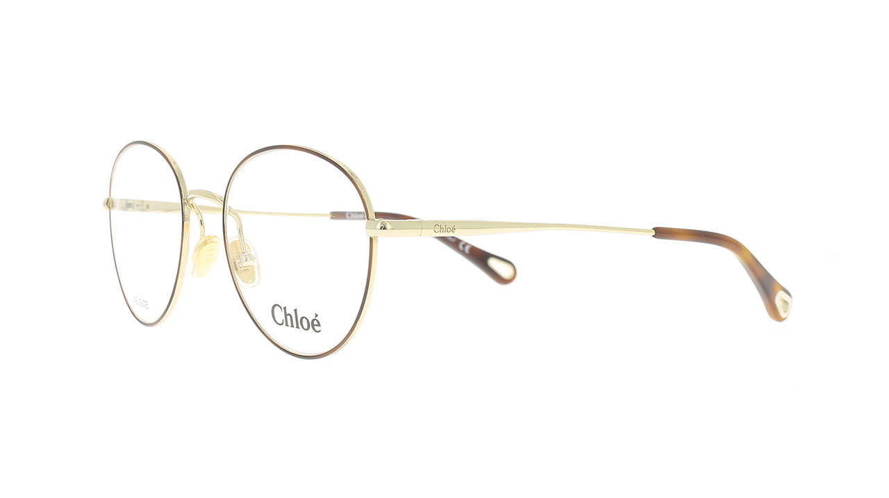 Paire de lunettes de vue Chloe Ch0021o couleur or - Côté à angle - Doyle