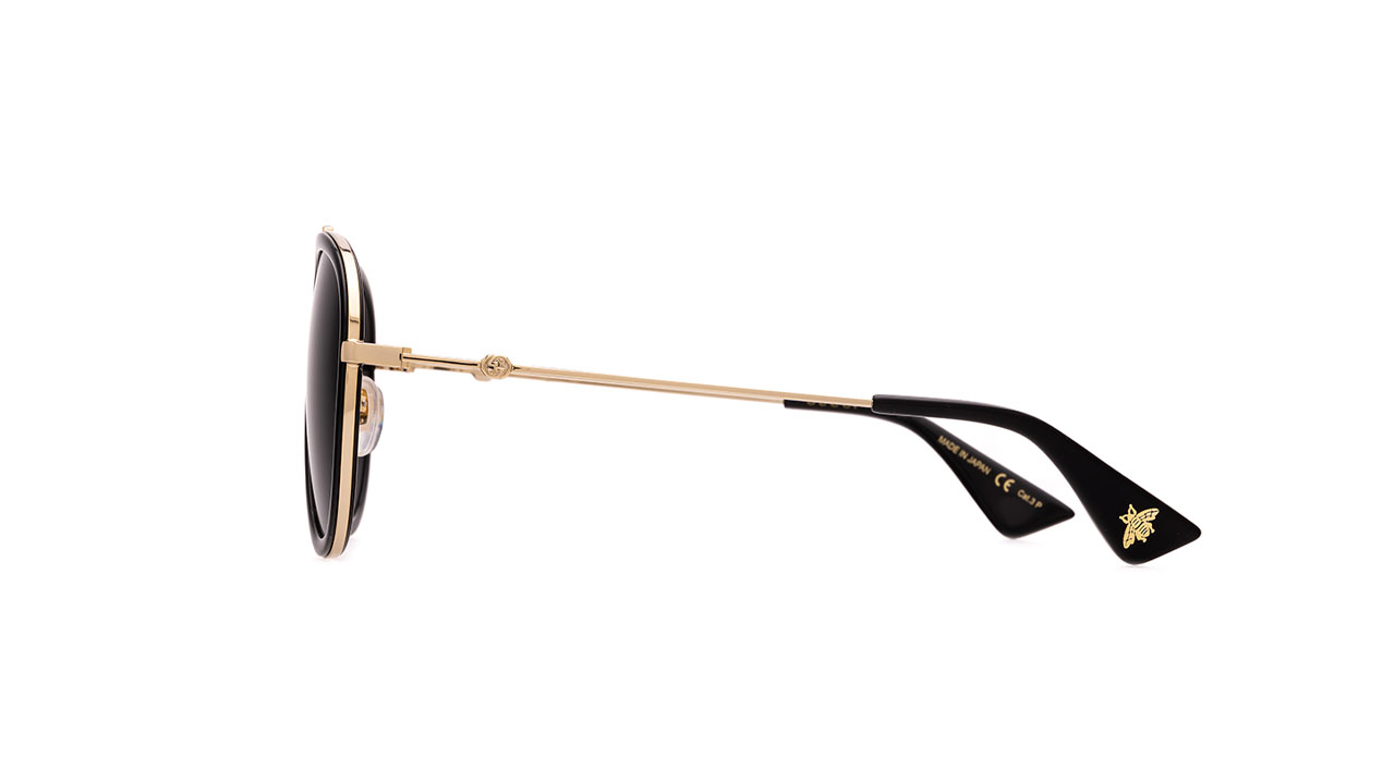Paire de lunettes de soleil Gucci Gg0062s couleur noir - Côté droit - Doyle