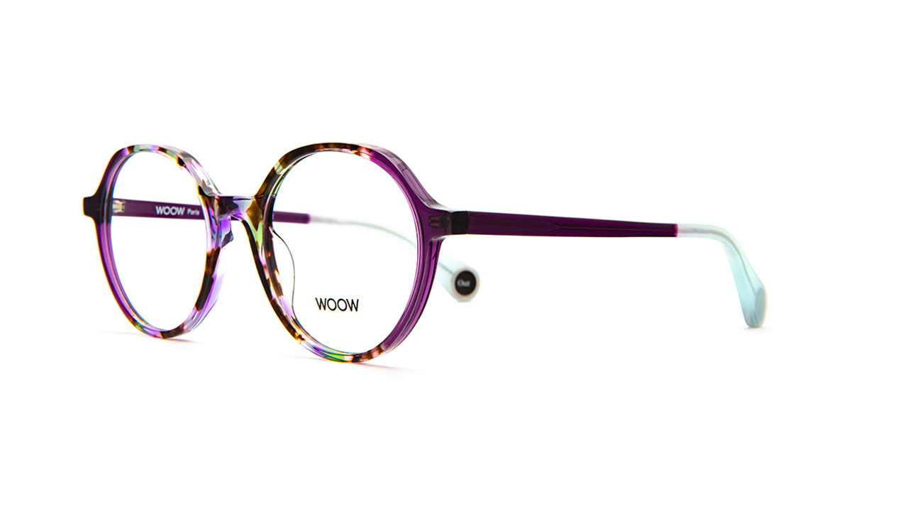 Paire de lunettes de vue Woow Going out 1 couleur mauve - Côté à angle - Doyle