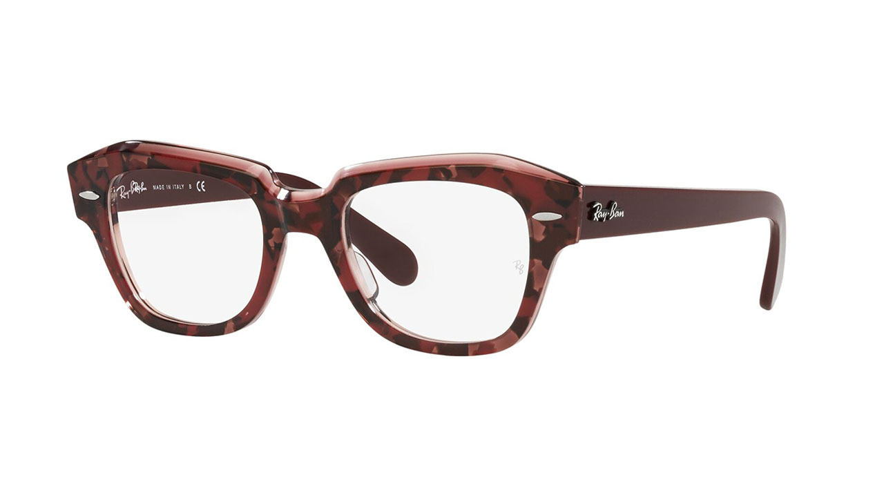 Paire de lunettes de vue Ray-ban Rx5486 couleur mauve - Côté à angle - Doyle