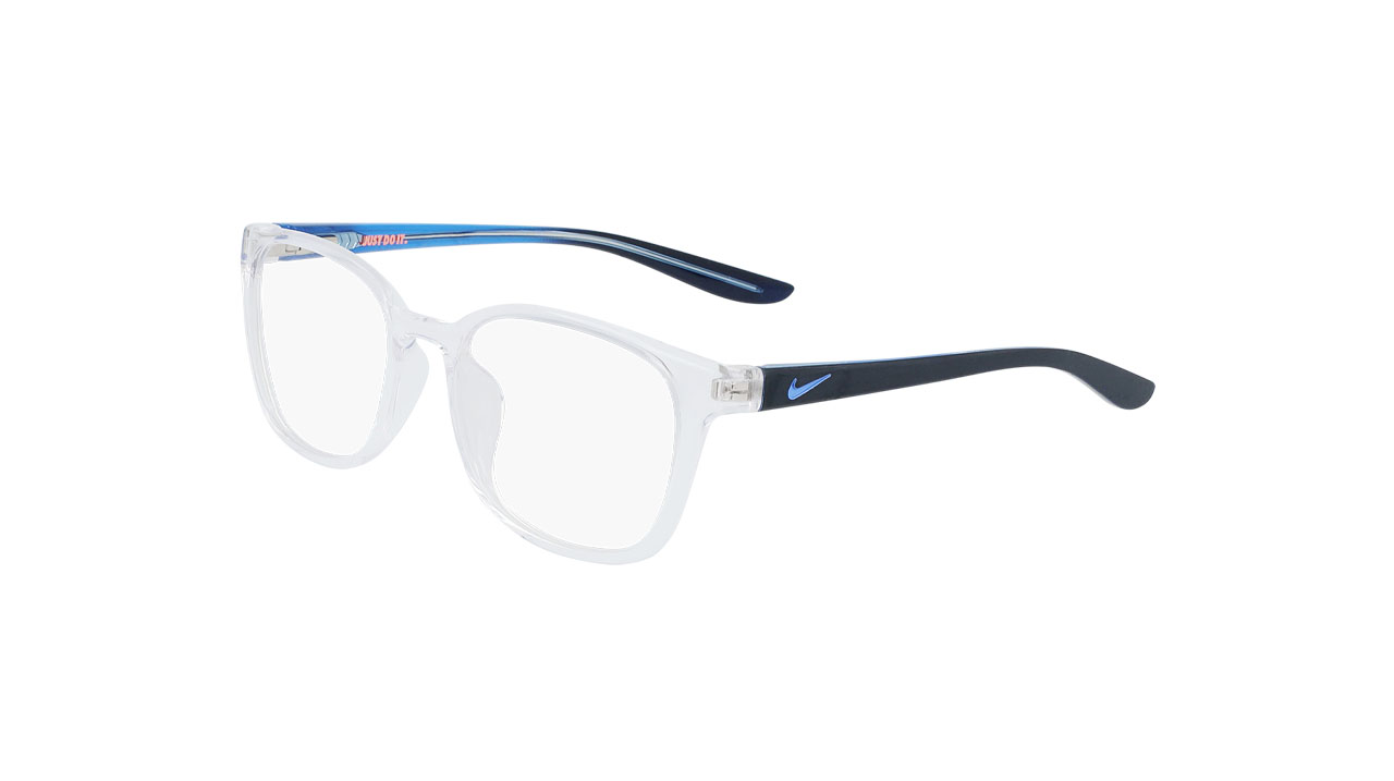 Paire de lunettes de vue Nike 5027 couleur cristal - Côté à angle - Doyle