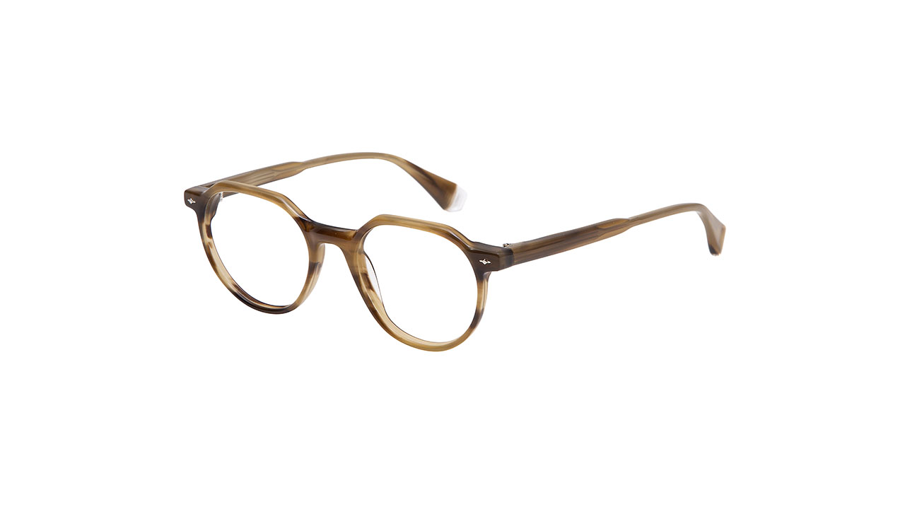 Paire de lunettes de vue Gigi-studio Lynch couleur brun - Côté à angle - Doyle