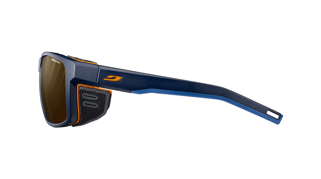 Paire de lunettes de soleil Julbo Js506 shield couleur marine - Côté droit - Doyle