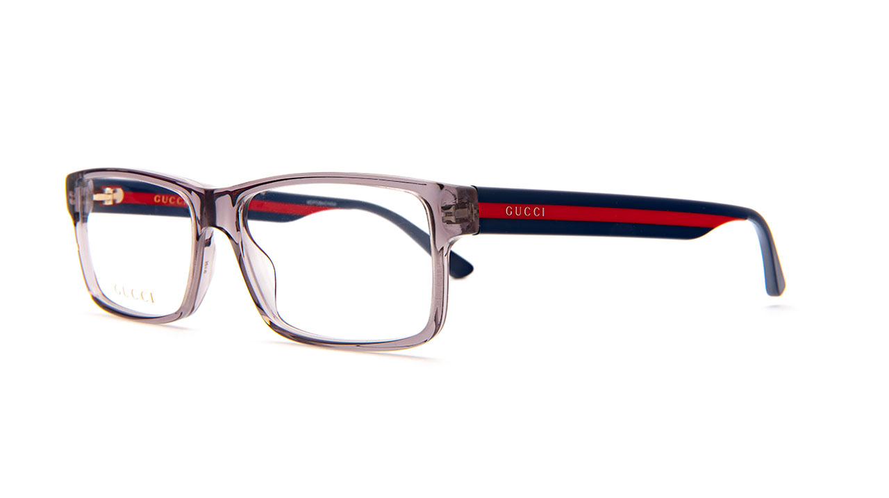Paire de lunettes de vue Gucci Gg0752o couleur gris - Côté à angle - Doyle
