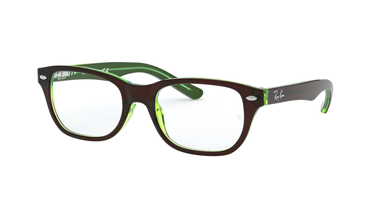 Paire de lunettes de vue Ray-ban-junior Ry1555 couleur brun - Côté à angle - Doyle