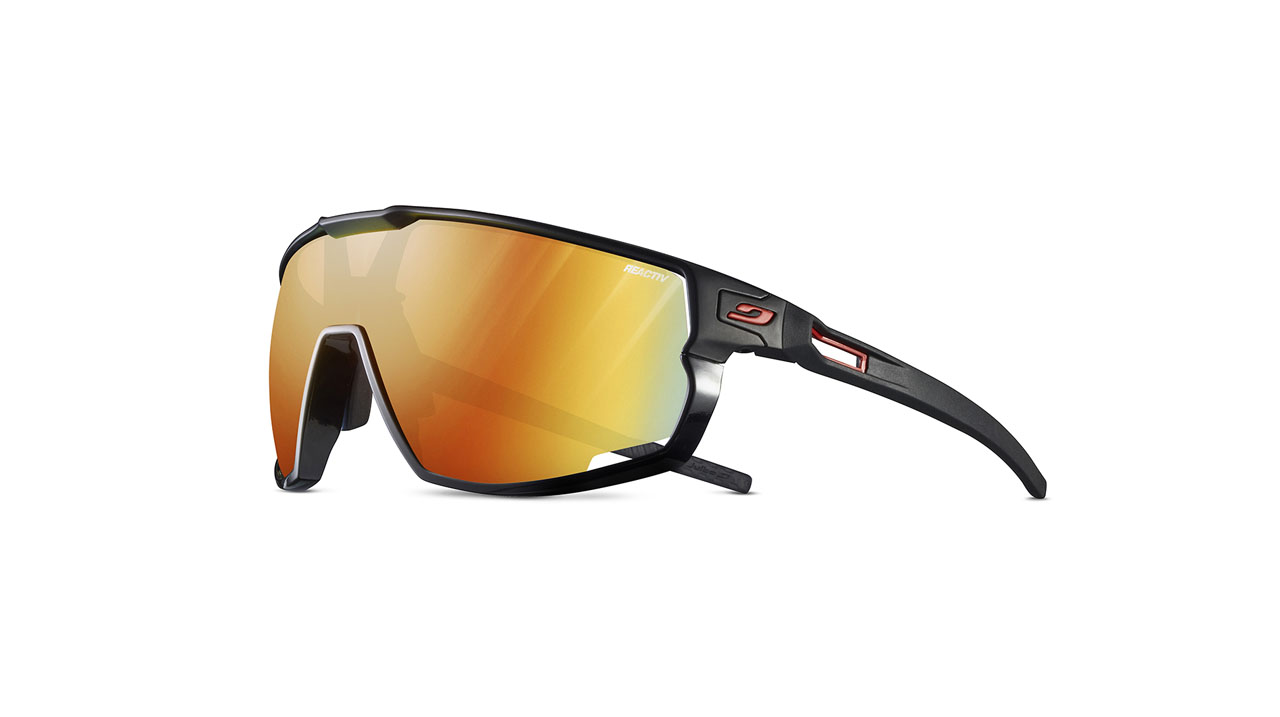 Paire de lunettes de soleil Julbo Js534 rush couleur noir - Côté à angle - Doyle