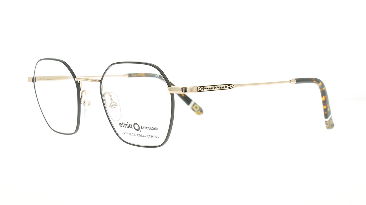 Paire de lunettes de vue Etnia-vintage Schneider couleur or rose - Côté à angle - Doyle