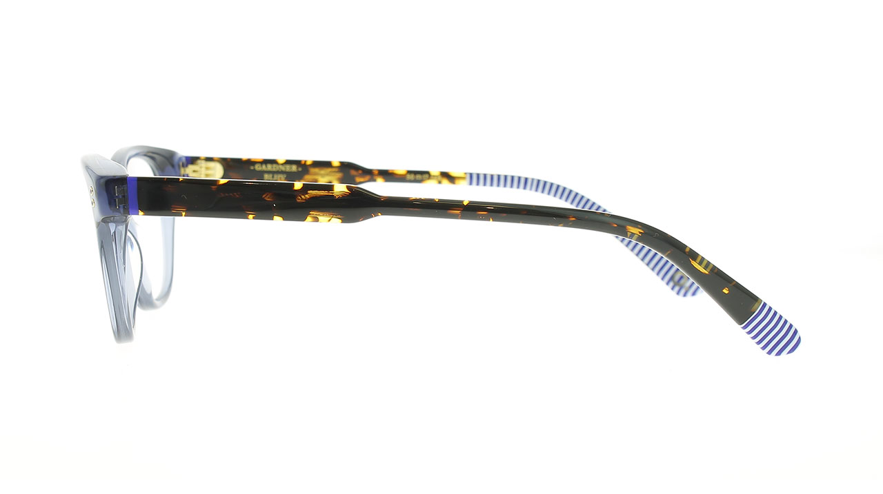 Paire de lunettes de vue Etnia-vintage Gardner couleur bleu - Côté droit - Doyle
