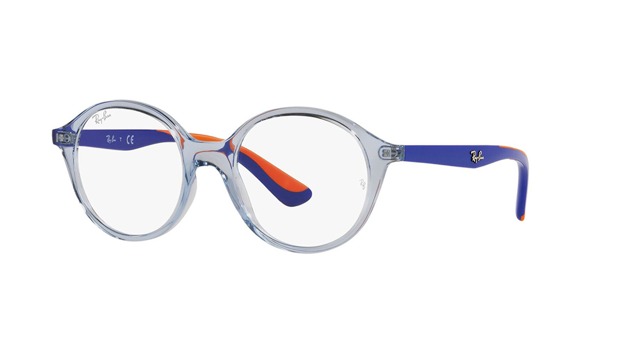 Paire de lunettes de vue Ray-ban-junior Ry1606 couleur bleu - Côté à angle - Doyle