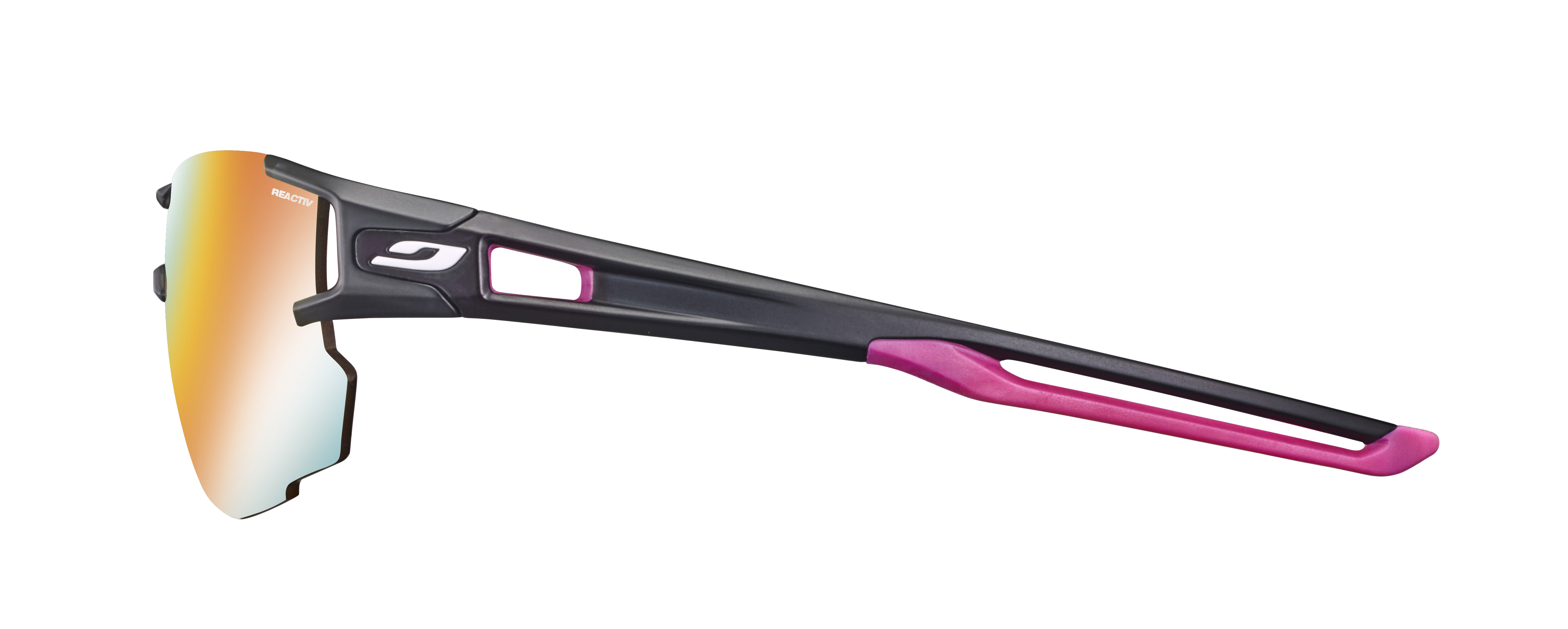 Paire de lunettes de soleil Julbo Js496 aerolite couleur rose - Côté à angle - Doyle