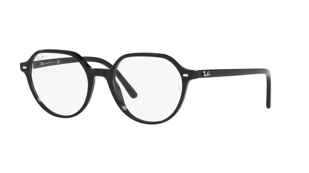 Paire de lunettes de vue Ray-ban Rx5395 couleur noir - Côté à angle - Doyle