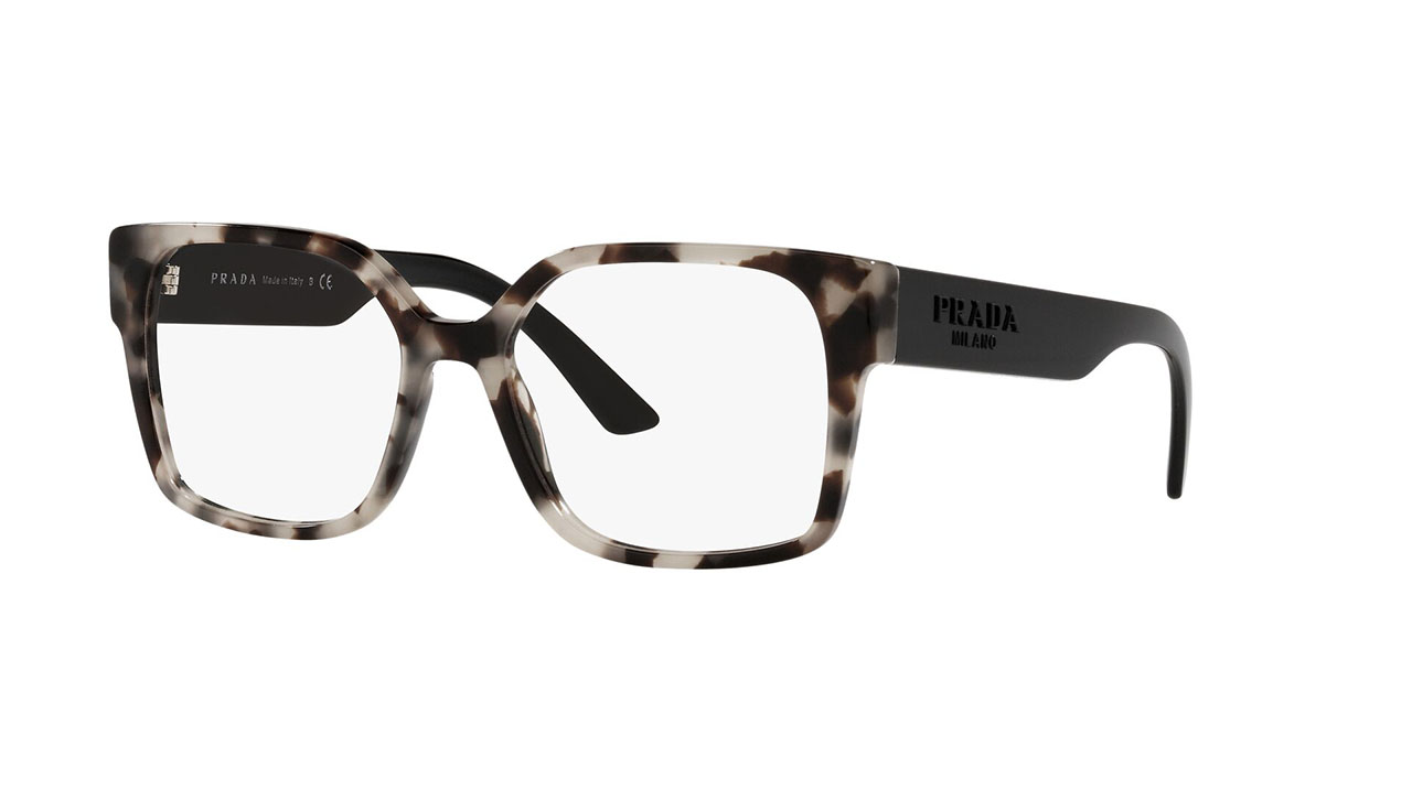 Paire de lunettes de vue Prada Pr10w couleur brun - Côté à angle - Doyle