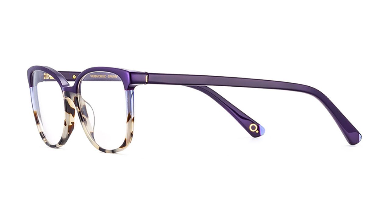 Paire de lunettes de vue Etnia-barcelona Veracruz couleur mauve - Côté à angle - Doyle
