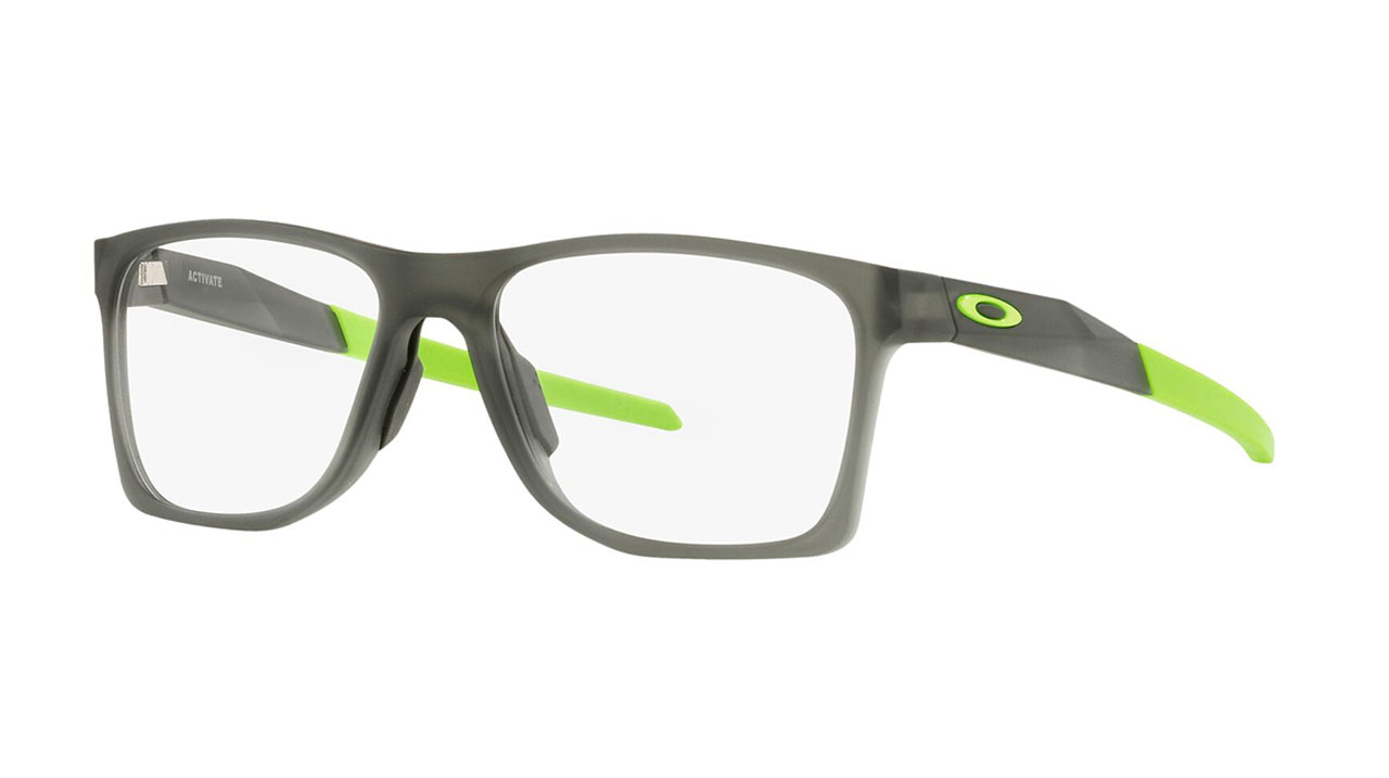 Paire de lunettes de vue Oakley Activate ox8173-0353 couleur gris - Côté à angle - Doyle