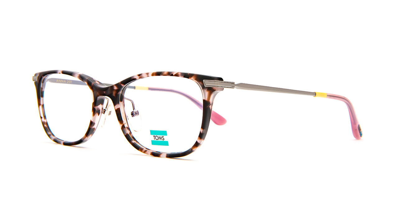 Paire de lunettes de vue Toms Anna 201 couleur brun - Côté à angle - Doyle