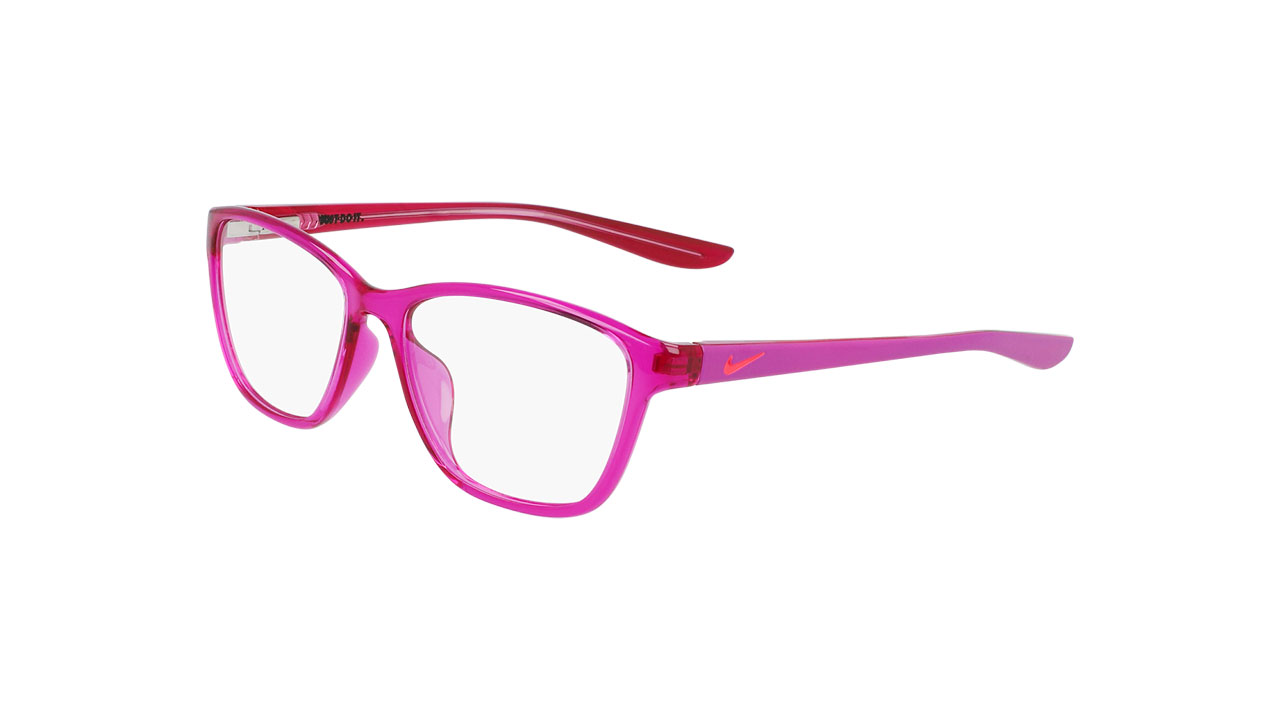 Paire de lunettes de vue Nike-junior 5028 couleur rouge - Côté à angle - Doyle