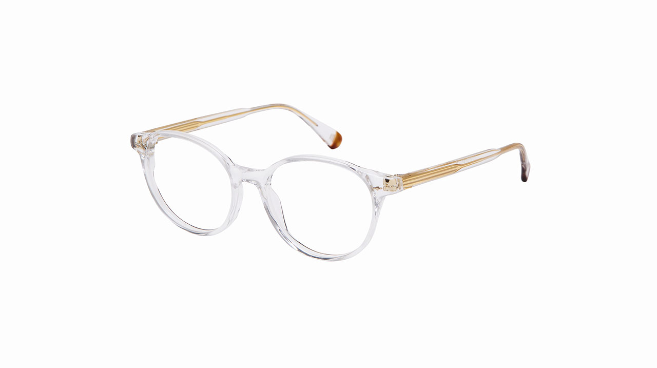 Paire de lunettes de vue Gigi-studios Chaplin couleur cristal - Côté à angle - Doyle