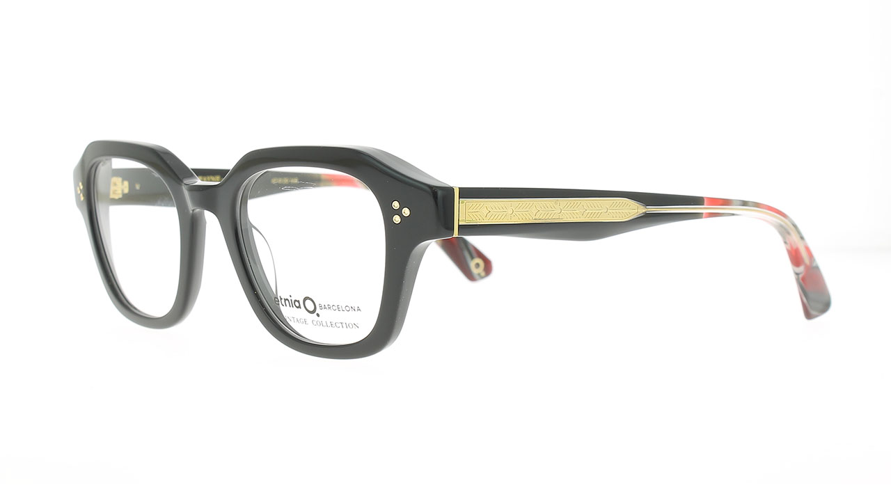 Paire de lunettes de vue Etnia-vintage Wayne couleur noir - Côté à angle - Doyle