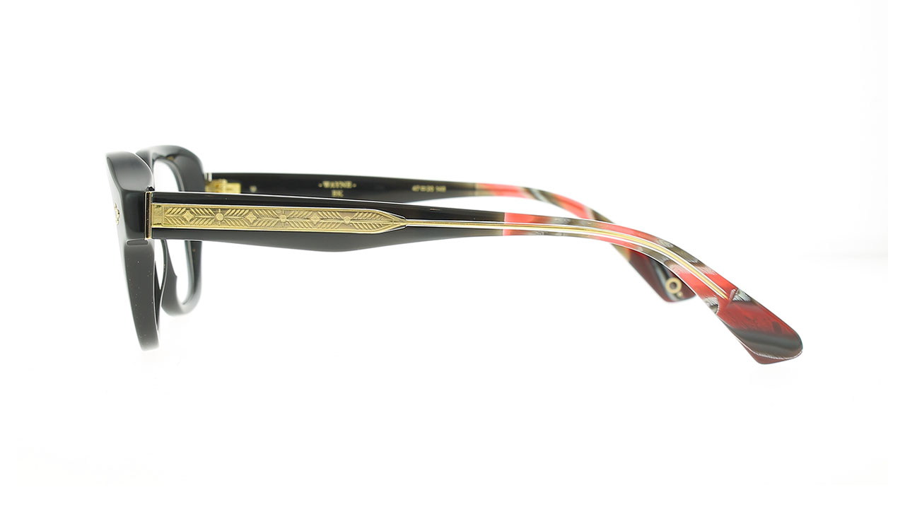 Paire de lunettes de vue Etnia-vintage Wayne couleur noir - Côté droit - Doyle