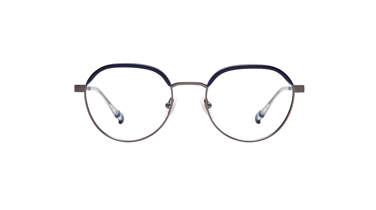Paire de lunettes de vue Gigi-studios Smith couleur gris - Côté à angle - Doyle