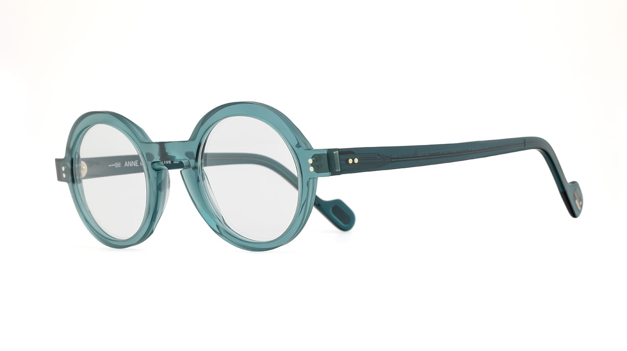 Paire de lunettes de vue Anne-et-valentin Duvall couleur turquoise - Côté à angle - Doyle