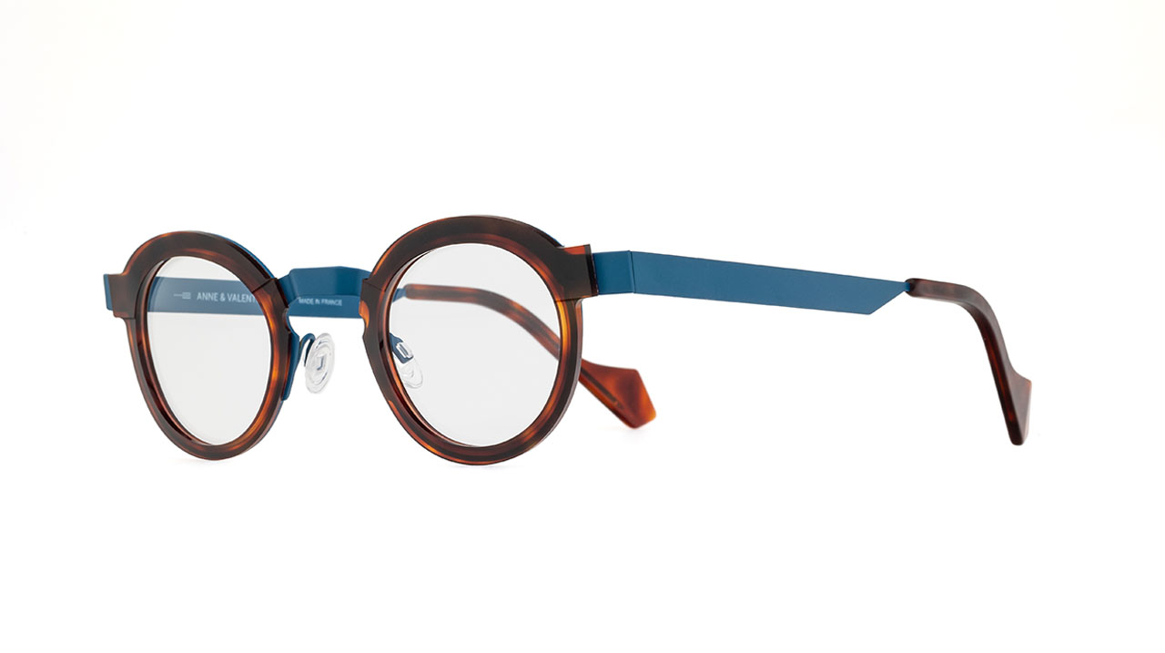Paire de lunettes de vue Anne-et-valentin Orion couleur brun - Côté à angle - Doyle